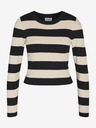 Noisy May Cardigan pulover cu dungi crem și negre pentru femei Noisy May Jaz