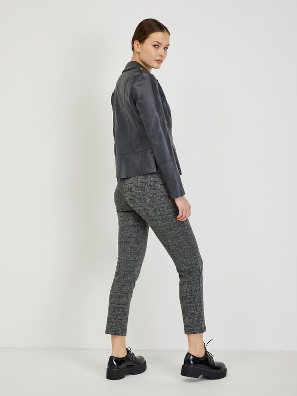 Orsay Jachetă din piele neagră pentru femei ORSAY