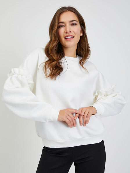 Orsay Pulover alb oversize cu mâneci largi pentru femei ORSAY