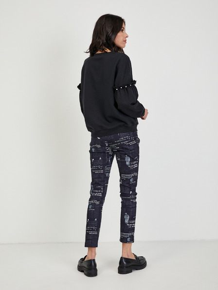 Orsay Pulover negru oversize cu mâneci largi pentru femei ORSAY