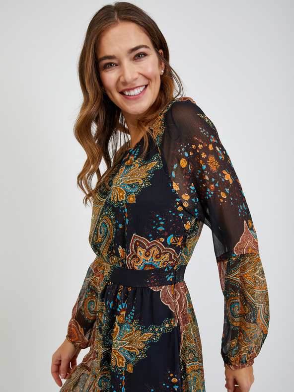 Orsay Rochie de damă cu model negru-maro ORSAY