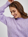Orsay Pulover de damă violet deschis cu model cu mâneci balon ORSAY