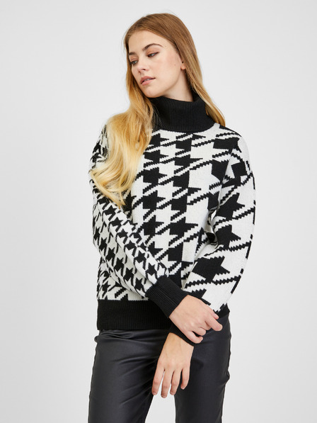 Orsay Pulover de damă cu model alb-negru ORSAY
