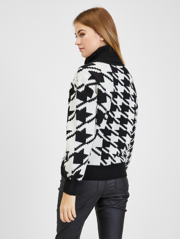 Orsay Pulover de damă cu model alb-negru ORSAY