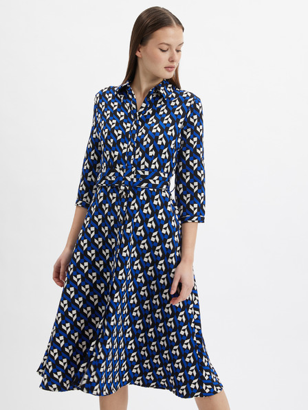 Orsay Rochie de damă cu model negru-albastru ORSAY