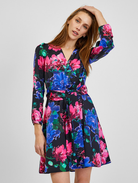 Orsay Rochie florală de damă neagră ORSAY