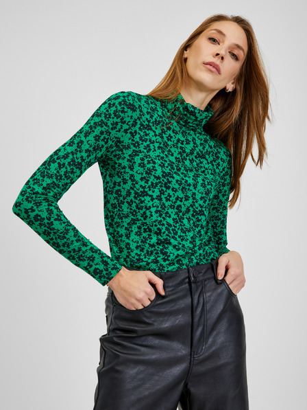 Orsay Bluză cu guler cu model verde de damă ORSAY
