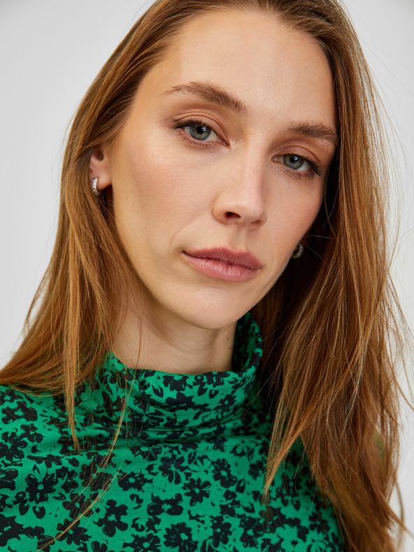 Orsay Bluză cu guler cu model verde de damă ORSAY