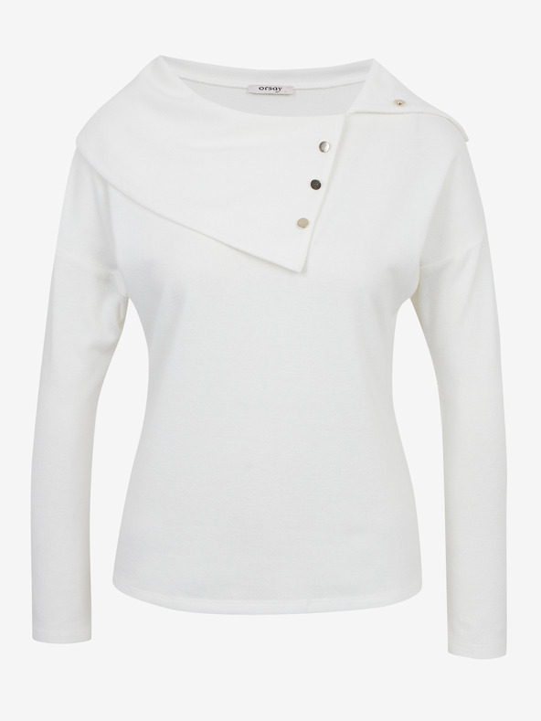 Orsay Bluză de damă albă cu detalii decorative ORSAY
