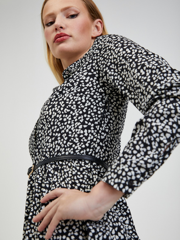 Orsay Rochie de damă cu model alb și negru ORSAY