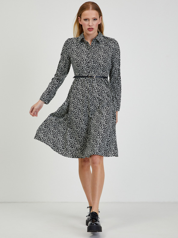 Orsay Rochie de damă cu model alb și negru ORSAY