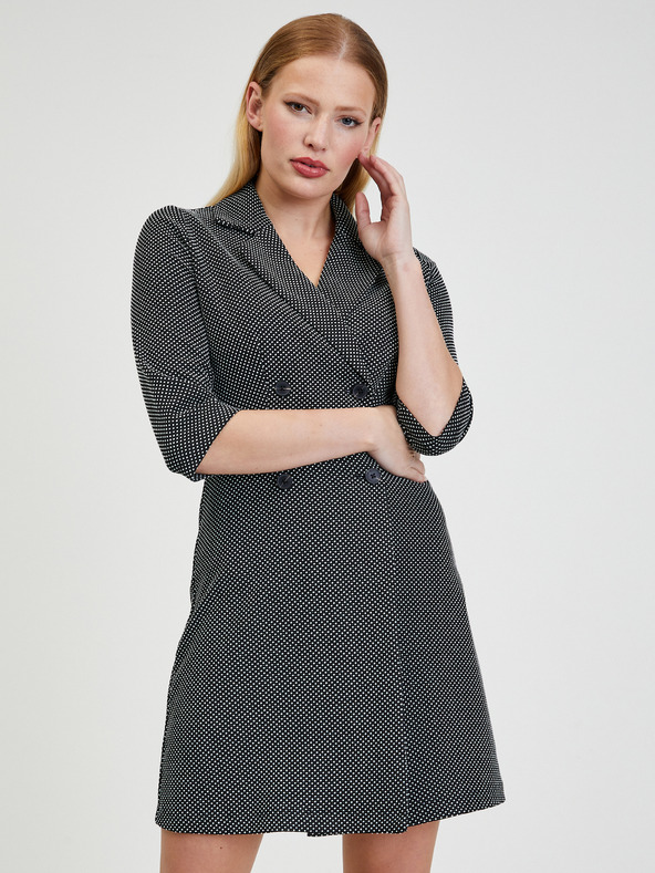 Orsay Rochie de damă cu model alb și negru ORSAY