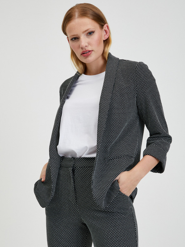 Orsay Sacou de damă cu model alb și negru ORSAY