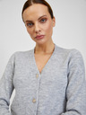 Orsay Cardigan tigrat de damă gri deschis cu amestec de lână ORSAY
