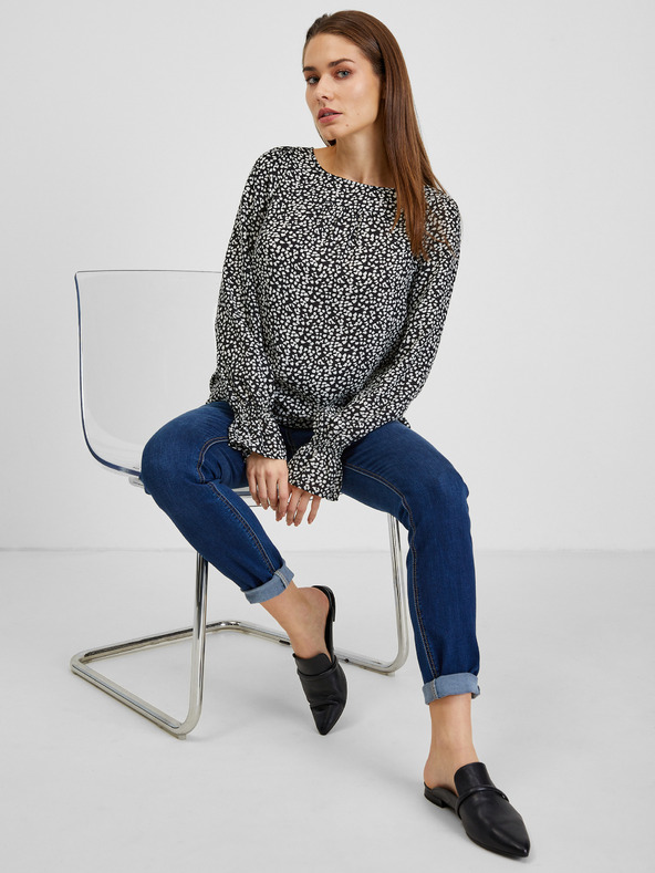 Orsay Bluză de damă cu model alb și negru ORSAY