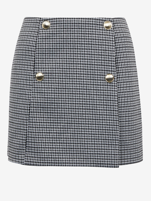 Orsay Fustă damă în carouri alb și negru ORSAY