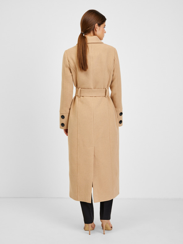 Orsay Palton de iarnă de damă bej cu un amestec de lână ORSAY