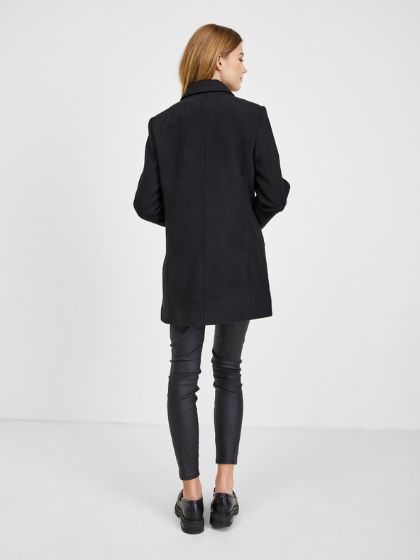 Orsay Palton de iarnă de damă neagră cu amestec de lână ORSAY