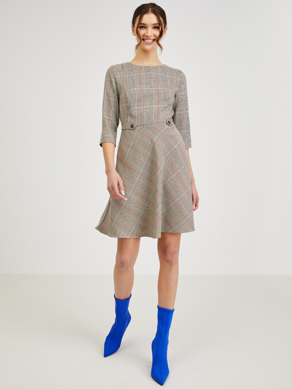 Orsay Rochie de damă maro în carouri ORSAY