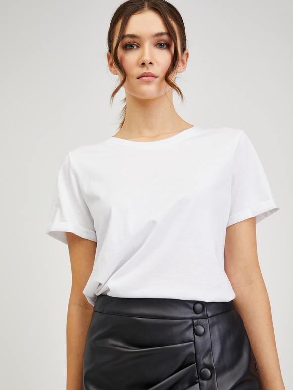 Orsay Fustă neagră din imitație de piele de damă ORSAY