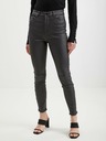 Orsay Pantaloni gri din imitație de piele pentru femei ORSAY