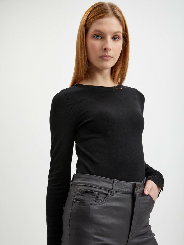 Orsay Pantaloni gri din imitație de piele pentru femei ORSAY