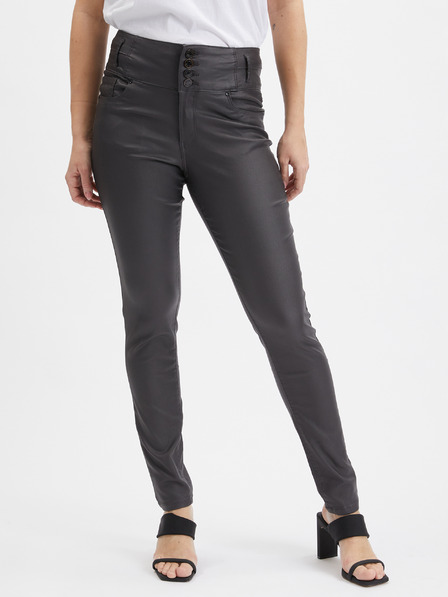 Orsay Pantaloni skinny fit pentru femei de culoare gri închis ORSAY