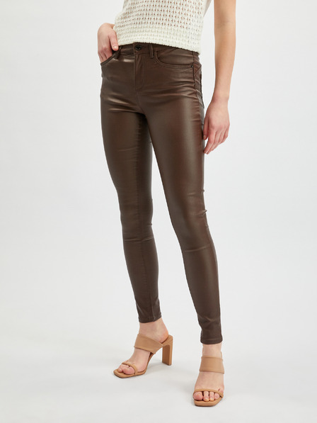 Orsay Pantaloni skinny de damă maro închis ORSAY