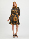 Orsay Rochie de damă din satin floral maro-negru ORSAY