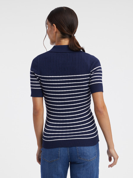 Orsay Tricou polo cu dungi albastru închis pentru femei ORSAY