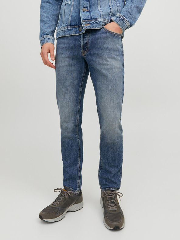 Jack & Jones Blugi drepți albaștri pentru bărbați Jack & Jones Tim