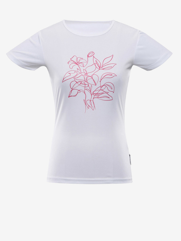 ALPINE PRO Tricou alb pentru femei ALPINE PRO QUATRA