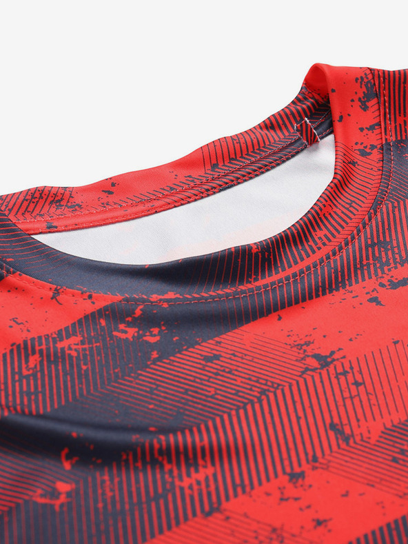 ALPINE PRO Tricou funcțional cu model roșu pentru bărbați ALPINE PRO QUATR