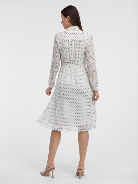 Orsay Rochie crem cu buline pentru femei ORSAY