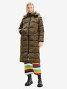Desigual Jachetă/vestă de iarnă matlasată kaki pentru femei Desigual Tetris