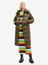 Desigual Jachetă/vestă de iarnă matlasată kaki pentru femei Desigual Tetris