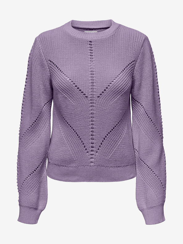 ONLY Pulover cu model violet pentru femei ONLY Ella