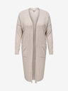 ONLY CARMAKOMA Cardigan lung bej pentru femei ONLY CARMAKOMA New Tessa