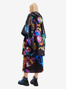 Desigual Negru Desigual Poncho cu model pentru femei Manchas Colima