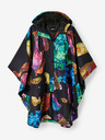 Desigual Negru Desigual Poncho cu model pentru femei Manchas Colima