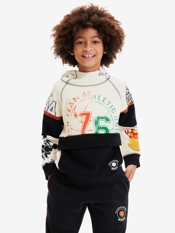 Desigual Hanorac băieți negru și crem Desigual Renne