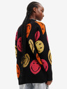 Desigual Pulover supradimensionat cu model Smiley de la Desigual, negru, pentru femei