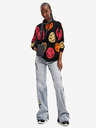 Desigual Pulover supradimensionat cu model Smiley de la Desigual, negru, pentru femei