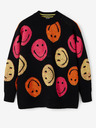 Desigual Pulover supradimensionat cu model Smiley de la Desigual, negru, pentru femei