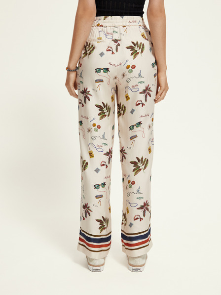 Scotch & Soda Pantaloni cu model crem pentru femei Scotch & Soda