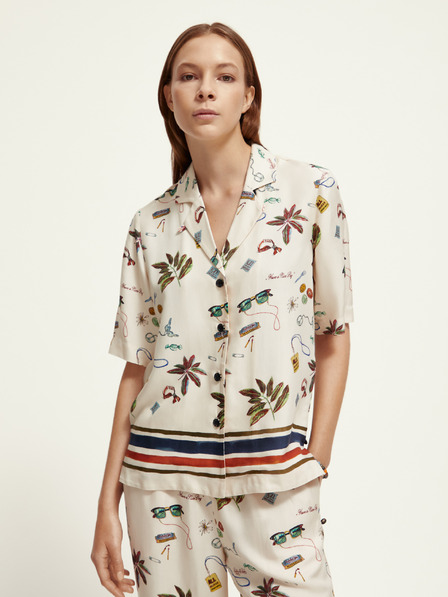 Scotch & Soda Cămașă cu model crem pentru femei Scotch & Soda