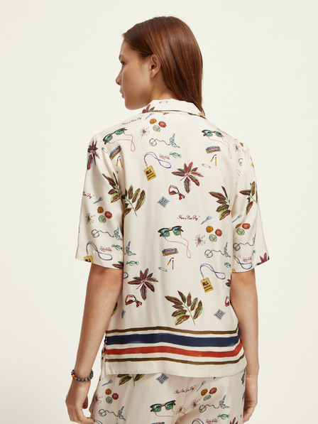 Scotch & Soda Cămașă cu model crem pentru femei Scotch & Soda