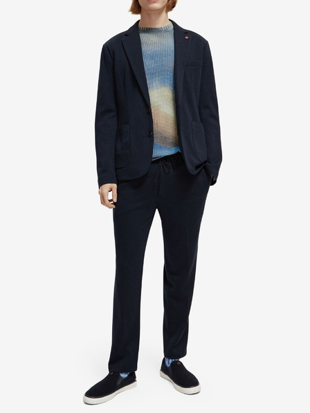 Scotch & Soda Pantaloni din amestec de lână Scotch & Soda The Finch albastru închis pentru bărbați