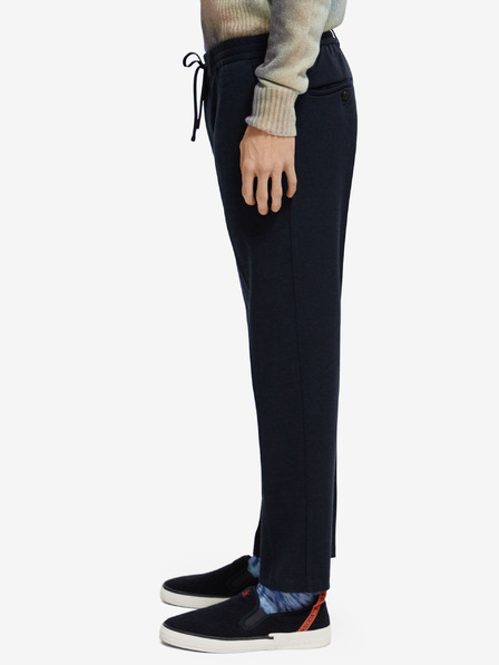 Scotch & Soda Pantaloni din amestec de lână Scotch & Soda The Finch albastru închis pentru bărbați