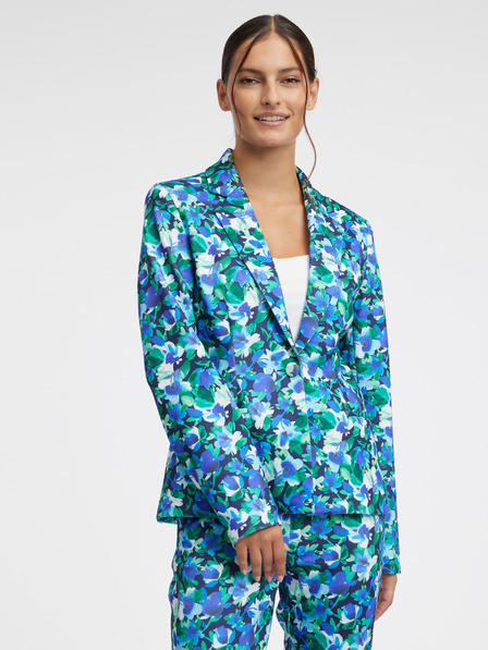 Orsay Bluza de damă verde și albastru cu flori ORSAY